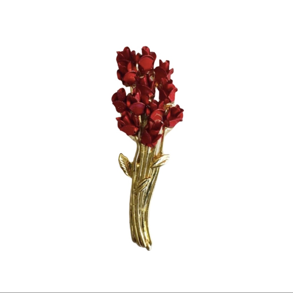 Vintage Dozen Roses Brooch